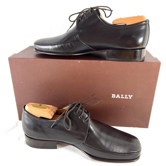 BALLY Brenzo Brown Leather Lace Up Dress Shoes Made in Switzerland Marked as 7US - Picture 1 of 14